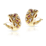 Van Cleef & Arpels by Pery et Fils Ruby and Diamond Earrings, 18k