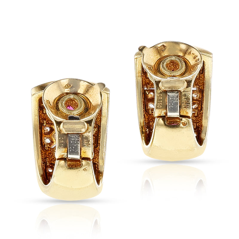 Van Cleef & Arpels by Pery et Fils Ruby and Diamond Earrings, 18k