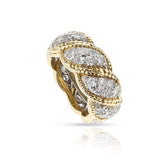 Tiffany & Co. Schlumberger Diamond Wedding Band, 18k and Platinum