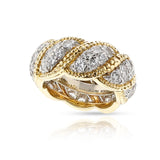 Tiffany & Co. Schlumberger Diamond Wedding Band, 18k and Platinum