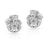 Mixed-Cut Diamond Earrings, Platinum