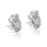 Mixed-Cut Diamond Earrings, Platinum