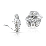 Mixed-Cut Diamond Earrings, Platinum
