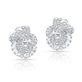 Mixed-Cut Diamond Earrings, Platinum
