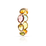 Multi-Tourmaline Rose Cut Band, 14k