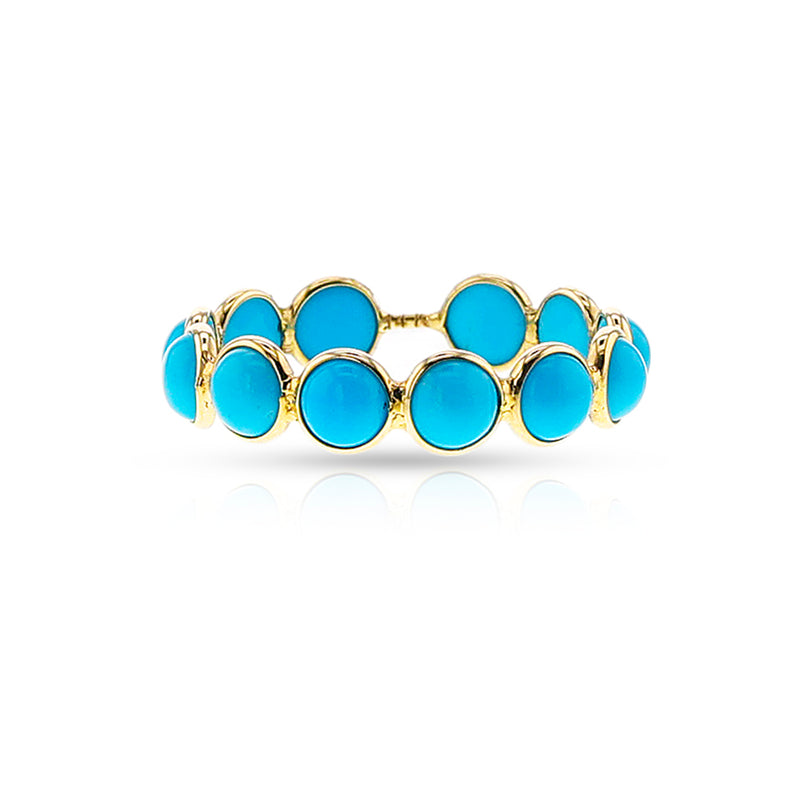 Turquoise Cabochon Band, 18k