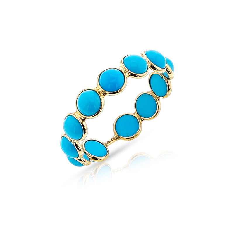 Turquoise Cabochon Band, 18k