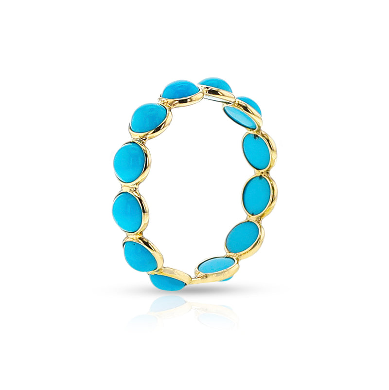 Turquoise Cabochon Band, 18k