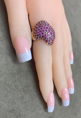 Van Cleef & Arpels 6.10 ct. Pink Sapphire Swerve Cocktail Ring, 18K Rose Gold
