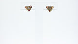 Diamond, Moonstone, Multi-Sapphire and Ruby Stud Earrings, 18k Yellow Gold