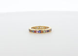 Square-Cut Multi-Sapphire Eternity Band, 18K