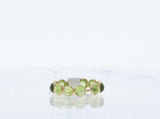 Peridot Round Cabochon Band, Yellow Gold