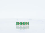 Oval Emerald Band, 18K Yellow Gold