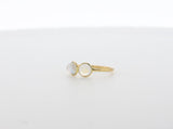 Double Moonstone Cabochon Ring, 18K