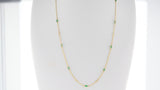 Marquise Emerald and Round Diamond Rose Cut Necklace, 18K