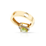 Pear Shape Peridot and Diamond Convertible Ring/Pendant, 18K