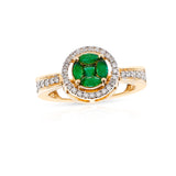 Emerald Marquise and Diamond Convertible Ring/Pendant, 18K