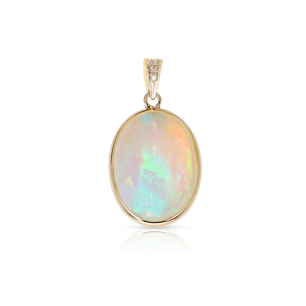 Opal Pendant with Diamonds, 18k