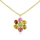 Mixed Shape Tourmaline Pendant, 18K Yellow Gold