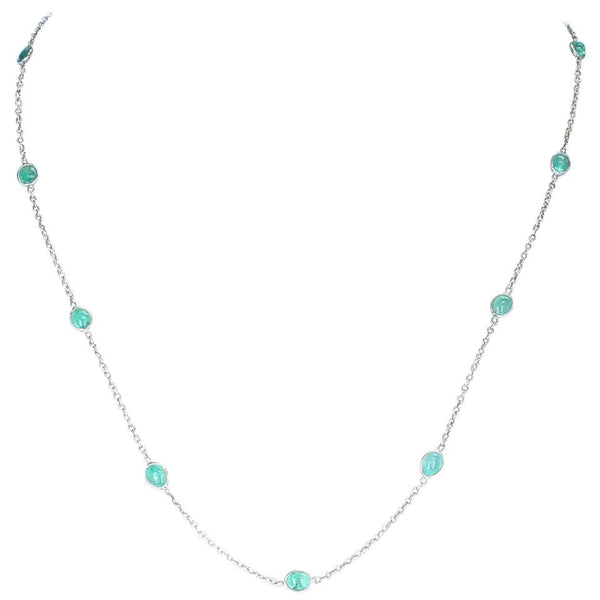 Emerald Cabochon Necklace