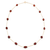 Mixed Cut Large Gemstone Necklace, 18k