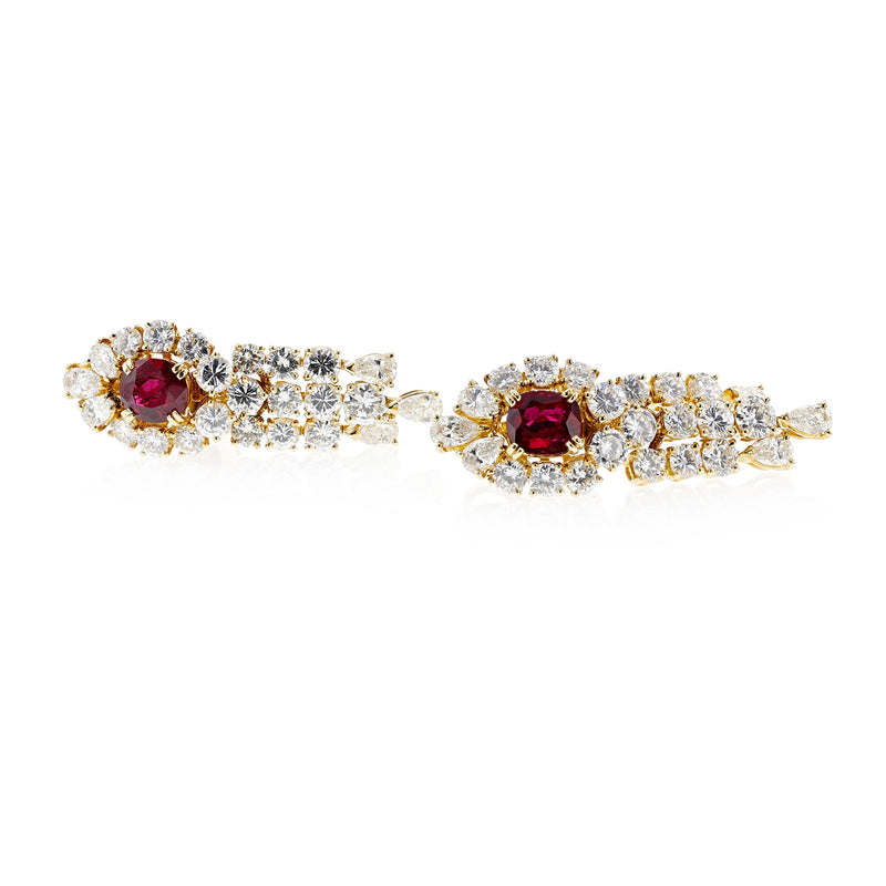 Boucheron Ruby and Diamond Day & Night Earrings, 18k