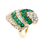 Bvlgari Emerald and Diamond Cocktail Ring, 18k