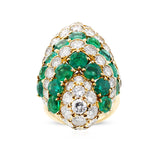 Bvlgari Emerald and Diamond Cocktail Ring, 18k