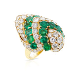 Bvlgari Emerald and Diamond Cocktail Ring, 18k