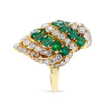 Bvlgari Emerald and Diamond Cocktail Ring, 18k