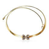 Van Cleef & Arpels Butterfly Sapphire and Diamond Choker Necklace, 18k