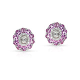 Pink Sapphire and Diamond Earrings, 18k
