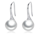White Cultured Pearl Sterling Silver Earrings