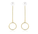 Pearl Dangling Sterling Silver Earrings
