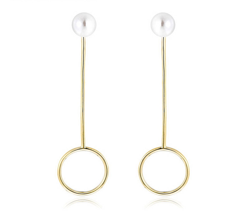 Pearl Dangling Sterling Silver Earrings