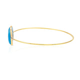 Oval Emerald Bangle, 18k