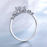 Antique-Style White Round Cubic Zirconia Sterling Silver Ring