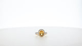 Large Oval Citrine and Diamond Convertible Ring/Pendant, 18K