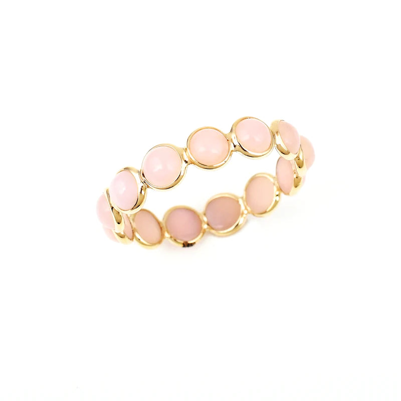 Round Cabochon Band, Yellow Gold