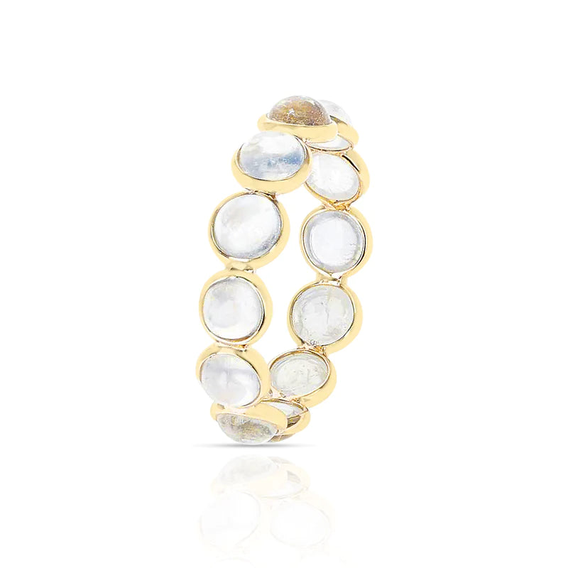 Round Cabochon Band, Yellow Gold