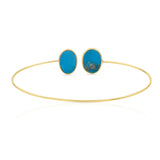 Oval Emerald Bangle, 18k