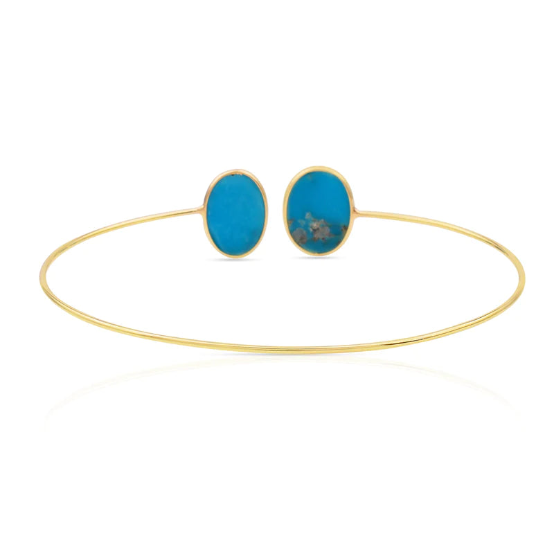 Oval Emerald Bangle, 18k