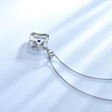 Quad-Shape Round Sapphire Blue Cubic Zirconia Pendant Necklace, Sterling Silver