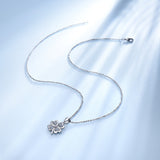 Clover Cubic Zirconia Pendant Necklace, Sterling Silver
