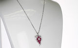 Grape-Style 7.45 carats 6 Oval Ruby Pendant with Diamonds, Platinum and 18K Gold