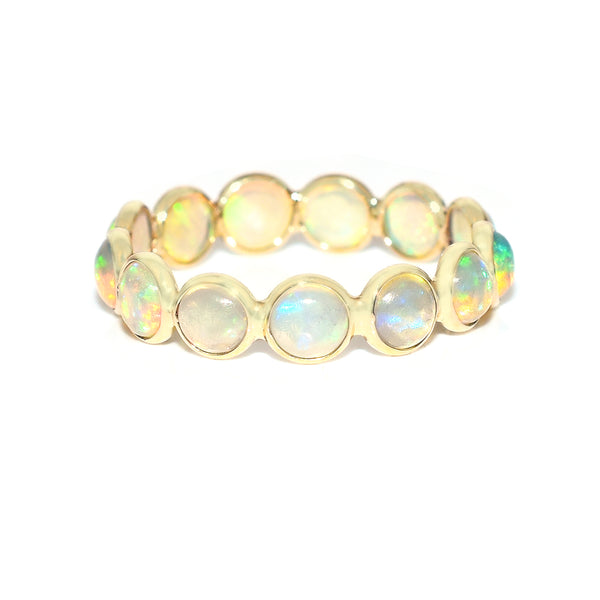 Round Cabochon Band, Yellow Gold