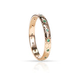 Textured Gold Band with Gemstones, 18k