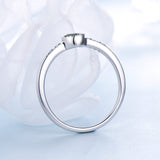 Pear 4 x 6 Emerald Green Cubic Zirconia Sterling Silver Ring