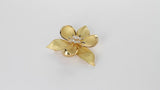 Tiffany & Co. Floral Diamond Brooch, 18 Karat Yellow Gold