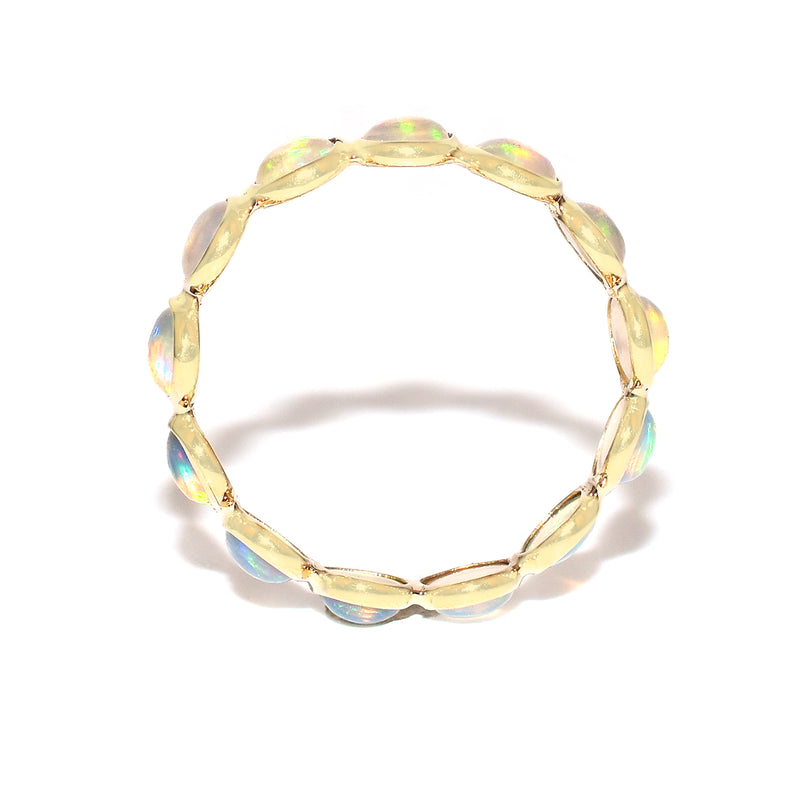 Round Cabochon Band, Yellow Gold